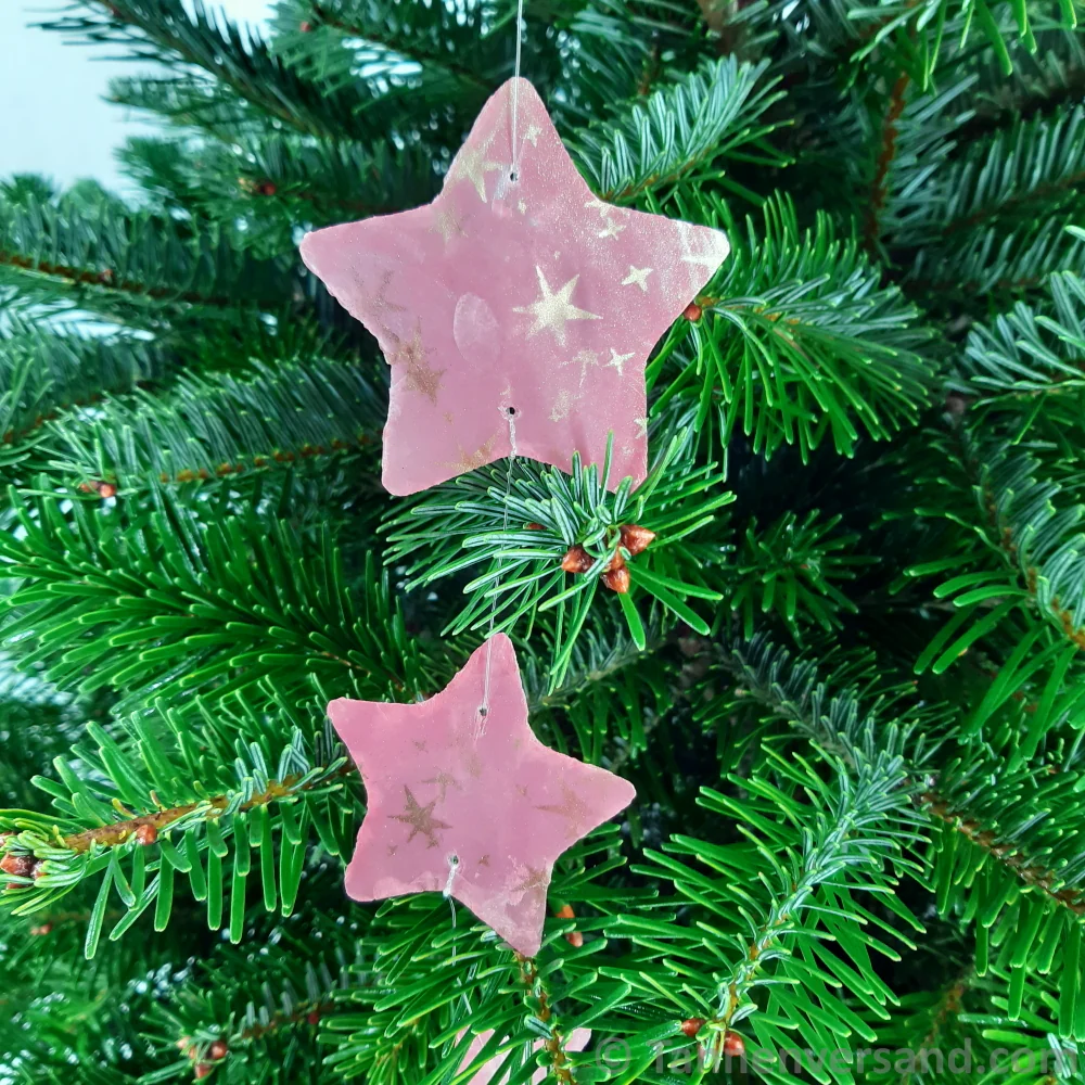 Girlande Sterne aus Capiz Rosa Gold 7 x 180 cm - Image 3